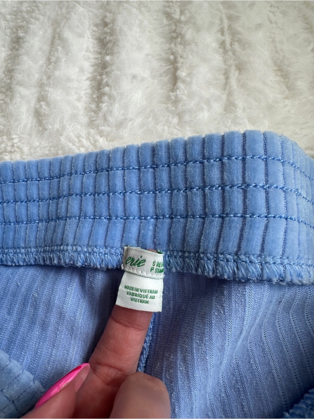 Aerie Groove On Velour High-Waisted Flare Pant - Light Blue Size S - Picture 5 of 7